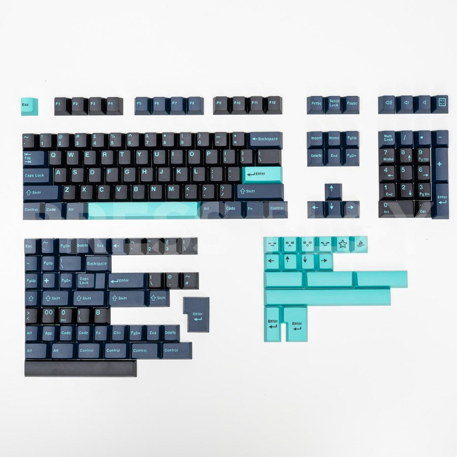 DARK PANDORA PBT ABS Doubleshot Keycaps Set