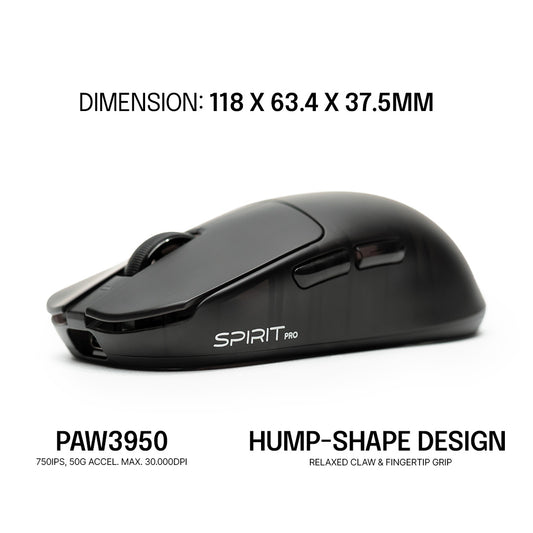 SPIRIT Pro 8K PAW3950 Wireless Gaming Mouse