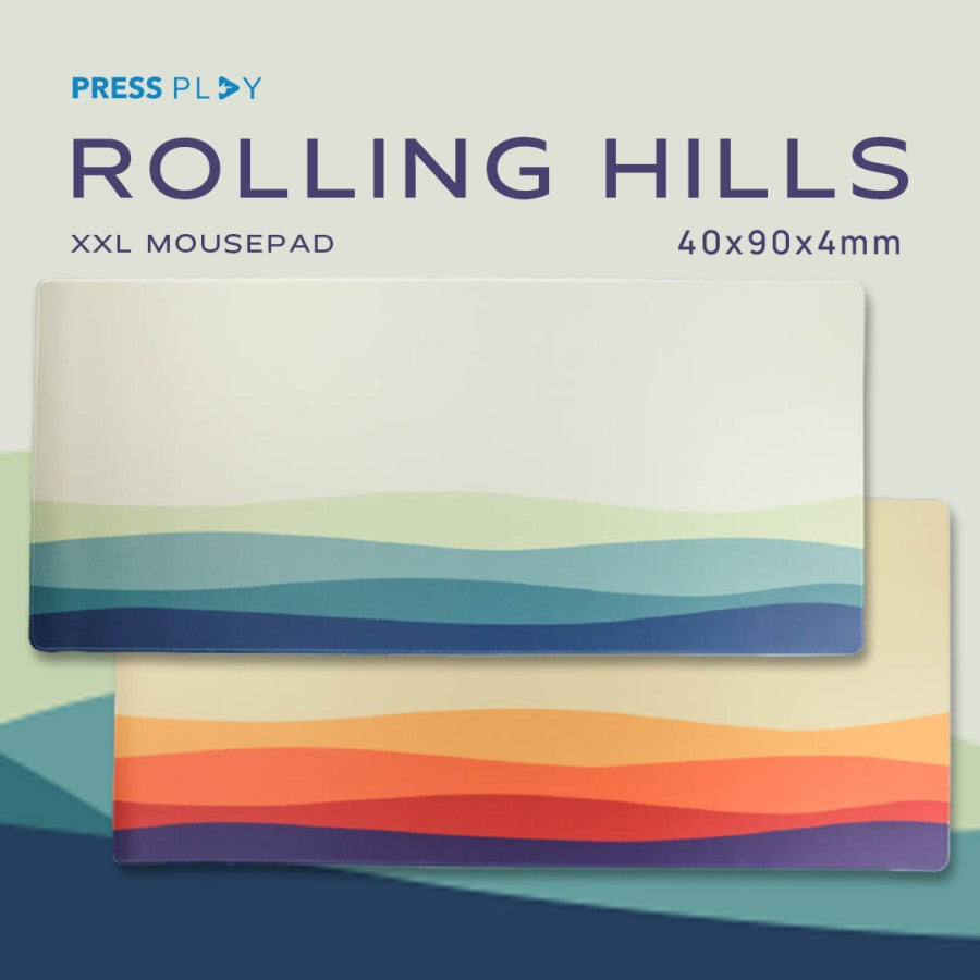 ROLLING HILLS Gaming Mousepad Deskmat by Press Play