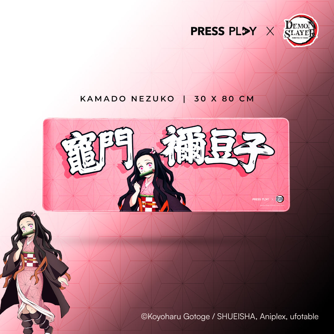PRESS PLAY x DEMON SLAYER CHARACTER 30x80 Gaming Deskmat Mousepad