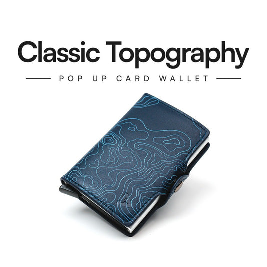CLASSIC TOPOGRAPHY RFID Pop Up Card Wallet