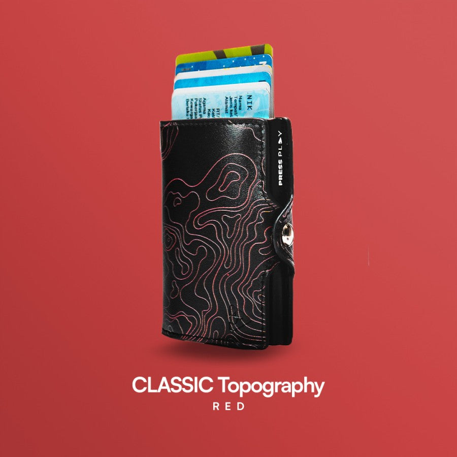 CLASSIC TOPOGRAPHY RFID Pop Up Card Wallet