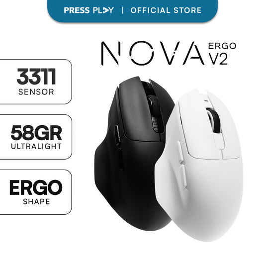 NOVA Ergo V2 3311 Ergonomic Wireless Gaming Mouse