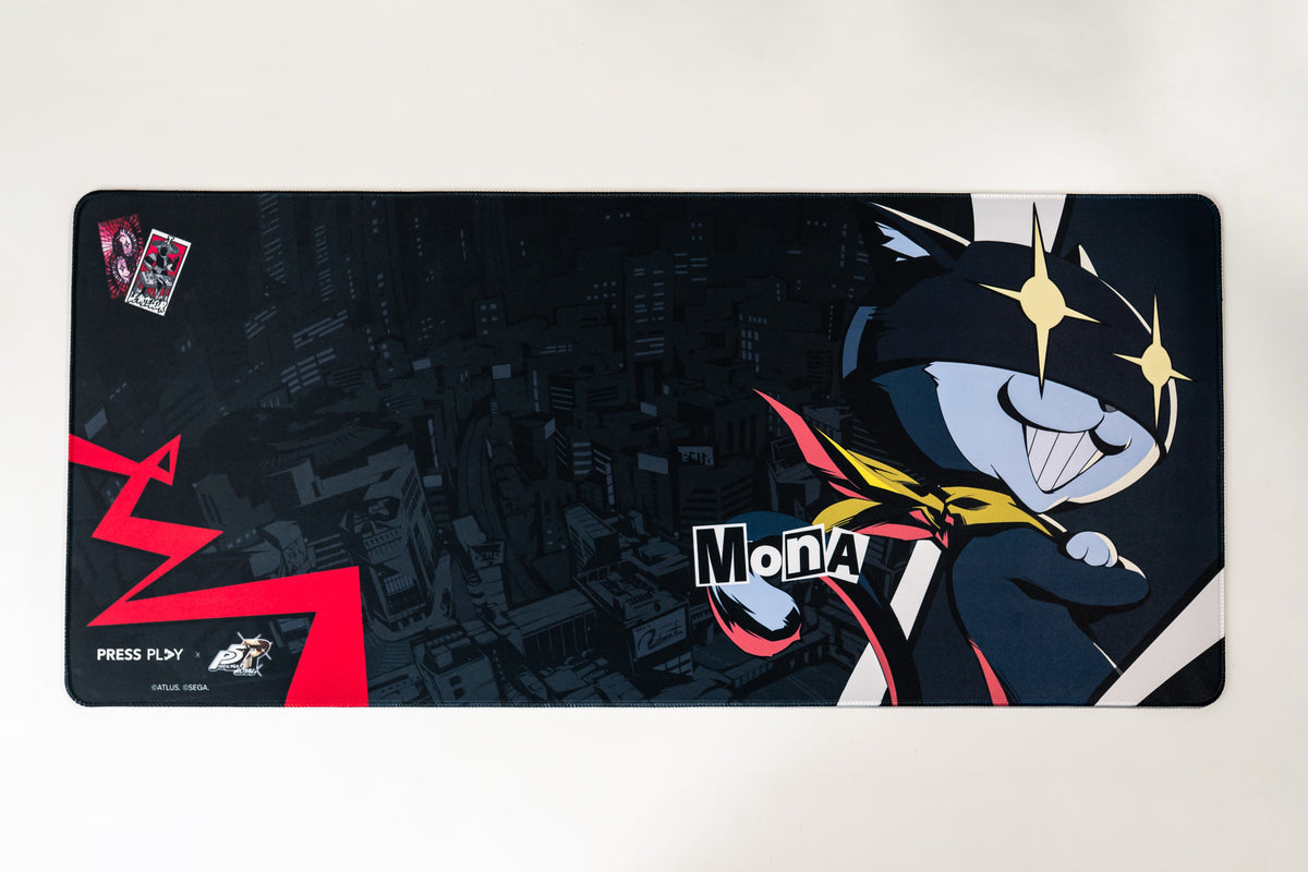 Press Play x Persona 5 Royal MONA 40x90 Gaming Deskmat Mousepad