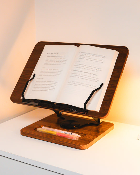NOOK Wooden Swivel Book Holder Stand Multifunction