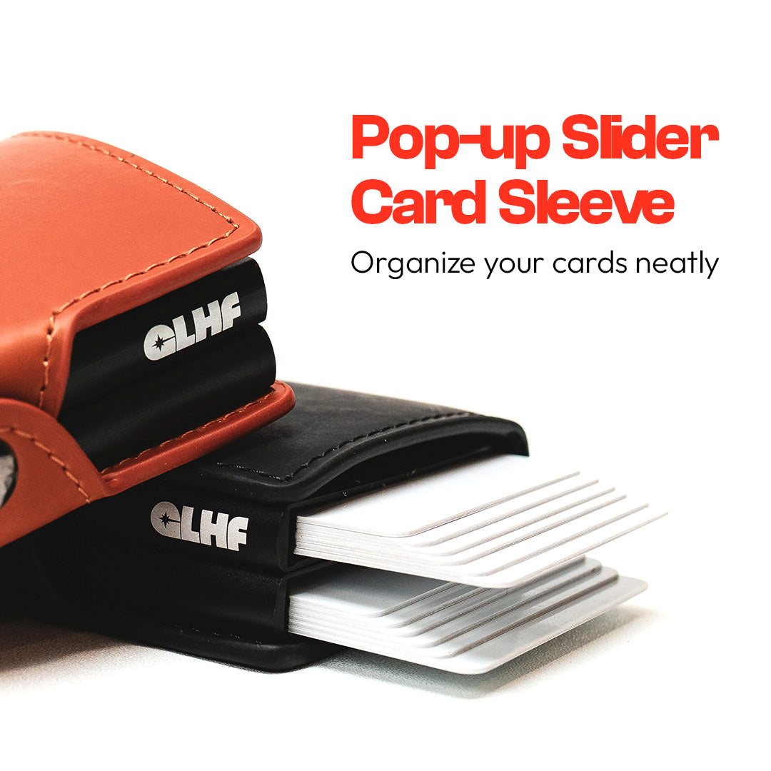 CLASSIC RFID Leather Pop Up Card Case Wallet by Press Play