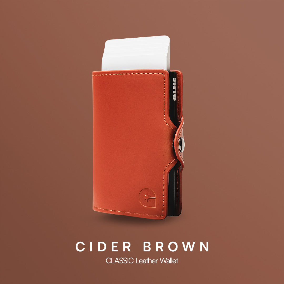 CLASSIC RFID Leather Pop Up Card Case Wallet by Press Play