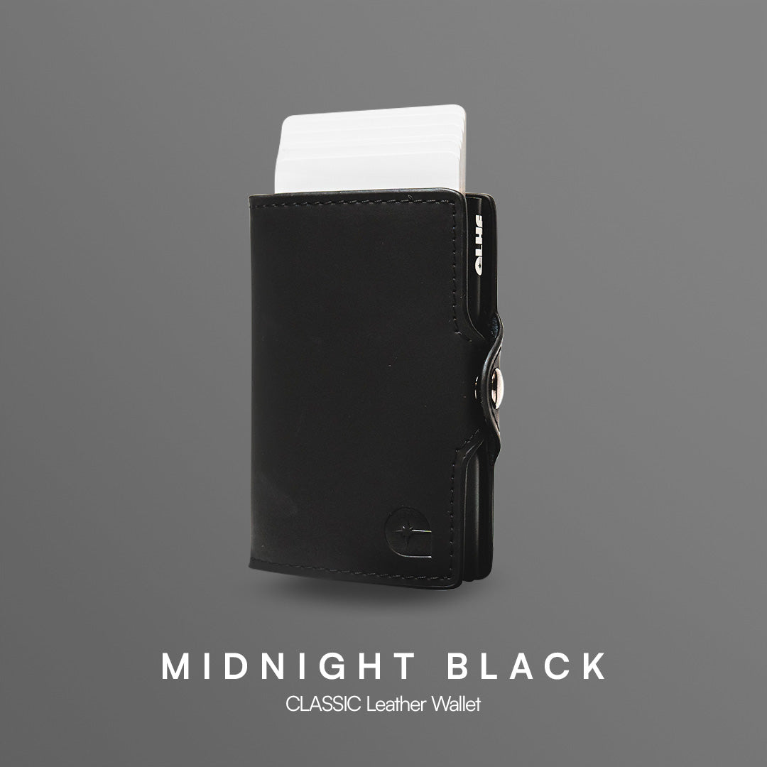 CLASSIC RFID Leather Pop Up Card Case Wallet by Press Play