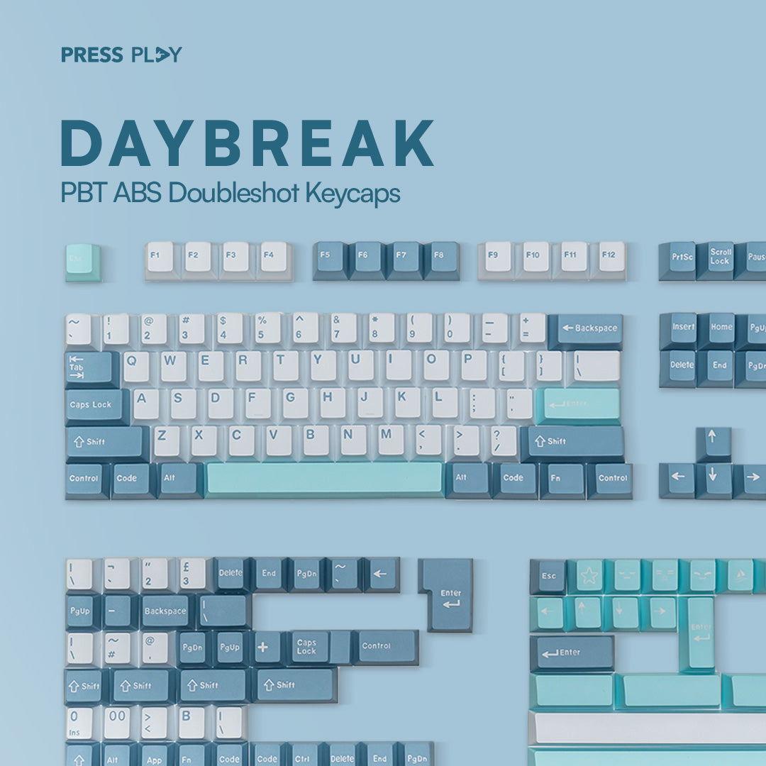 DAYBREAK PBT ABS Doubleshot Keycaps Set