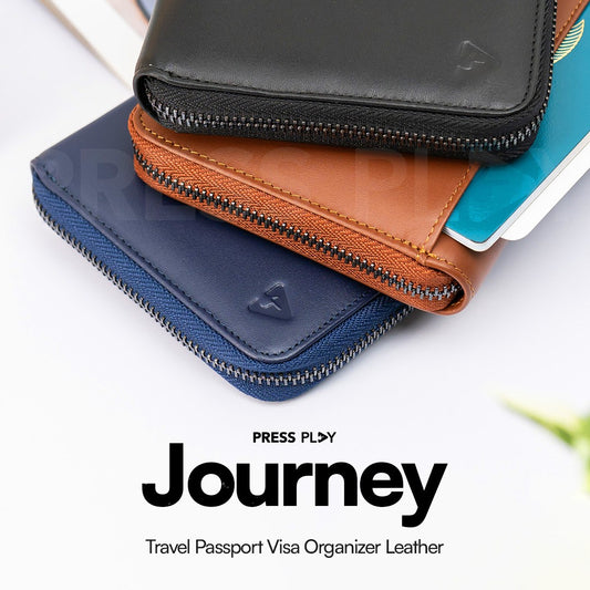 JOURNEY Travel Passport Wallet Organizer Leather