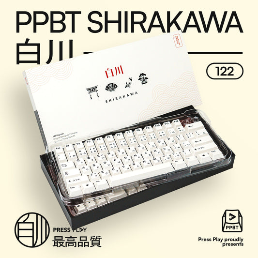 PPBT SHIRAKAWA PBT Dye Sub Keycap Set Japanese Root by Press Play