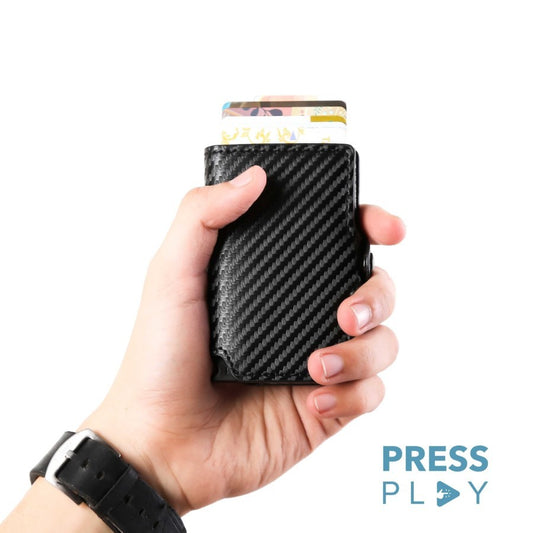 NOIR RFID Carbon Fiber Pop Up Card Case Wallet by Press Play