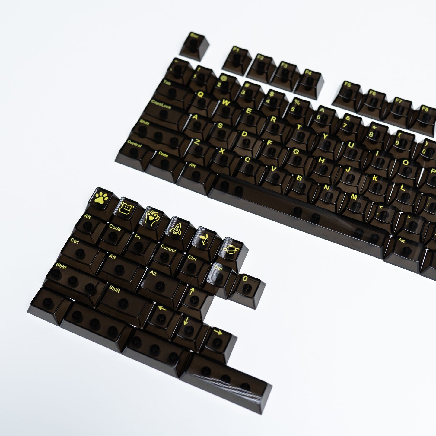 ClearCaps V2 Dye Sub Polycarbonate Transparent Keycaps by Press Play