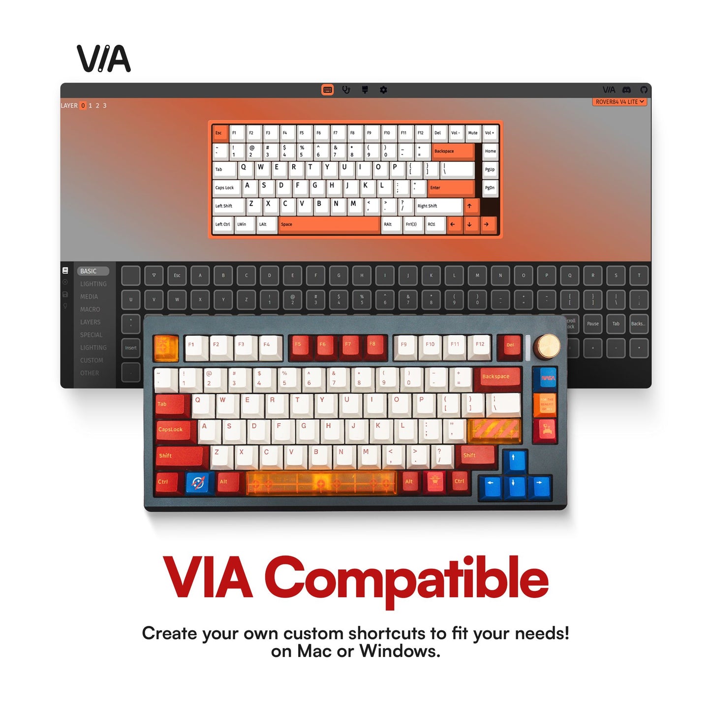 ROVER84 Lightyear 75% Wireless Aluminium CNC Mechanical Keyboard