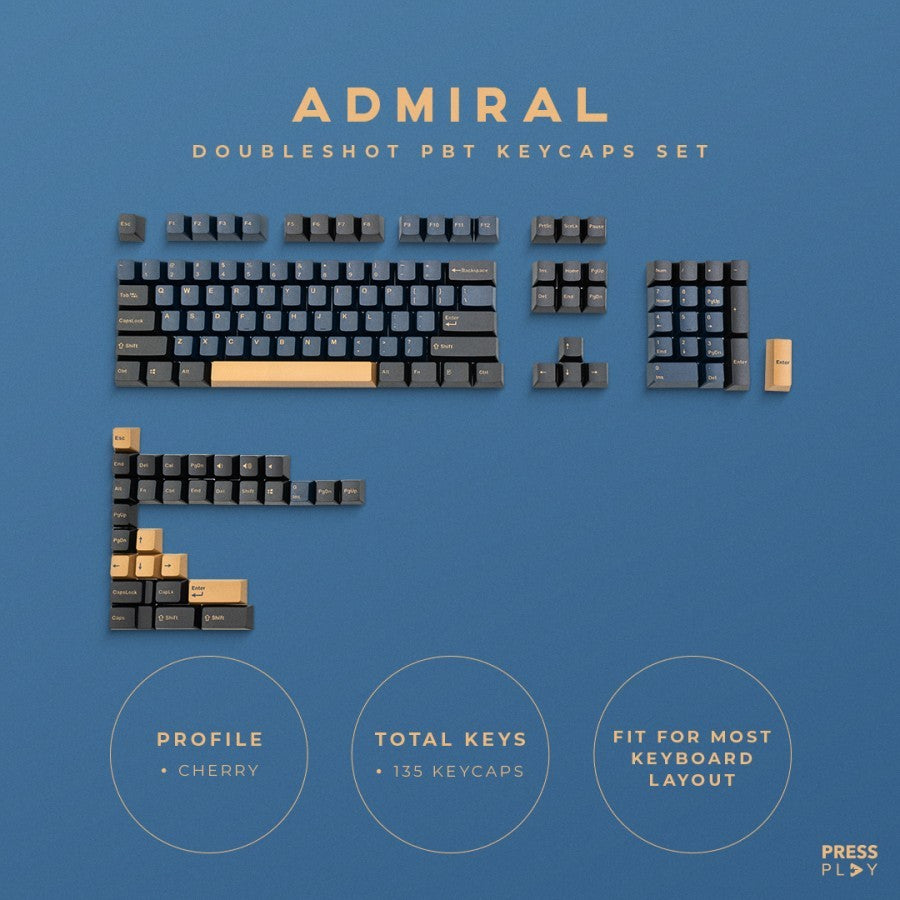 ADMIRAL PBT Doubleshot Keycaps Keycap Set