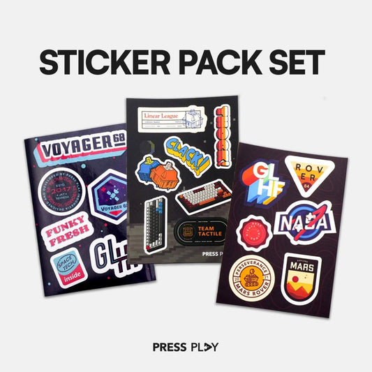 Press Play Sticker Pack Set