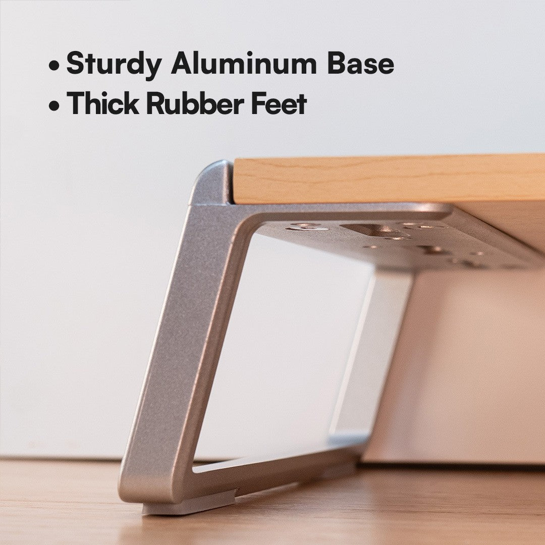 NOOK LAPTOP MONITOR RISER Wooden Aluminum Stand