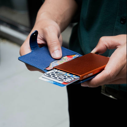 VITA Saffiano RFID Pop Up Card holder by Press Play