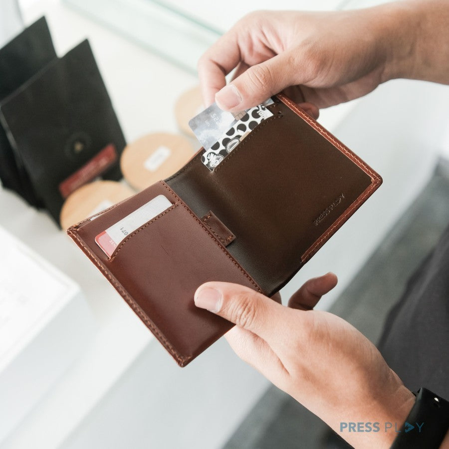 SLIMFOLD Slim Vegetable Tanned Leather Wallet by Press Play