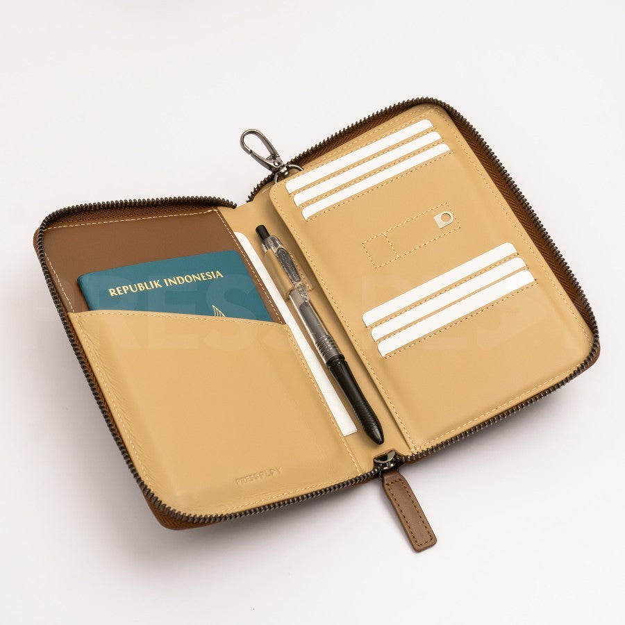 JOURNEY Travel Passport Wallet Organizer Leather