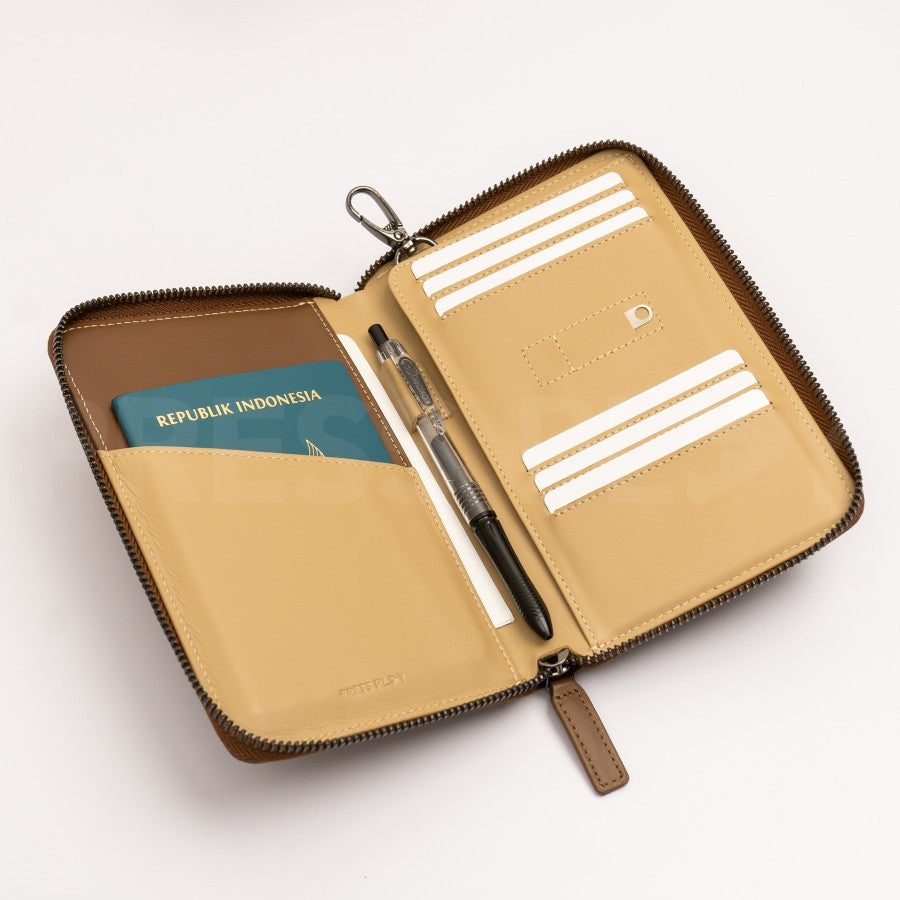 JOURNEY Travel Passport Visa Organizer Leather Pria by Press Play