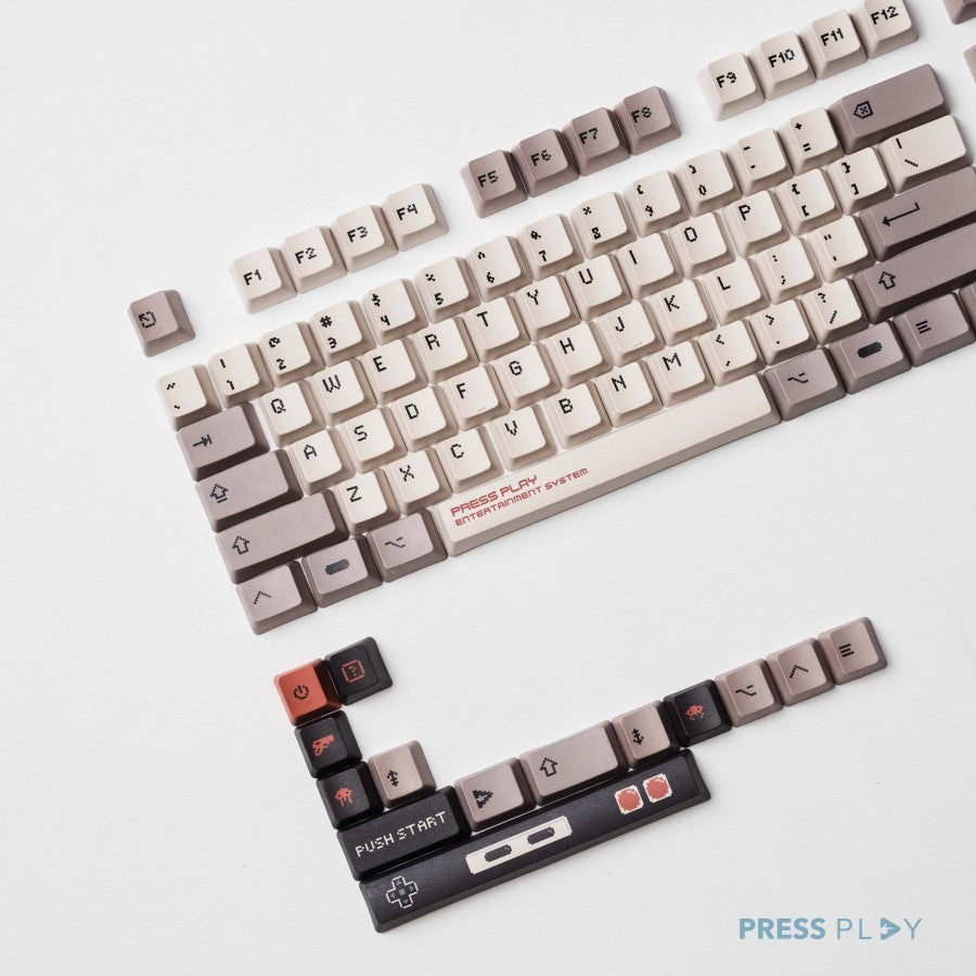 RES Retro Entertainment System Press Play x Jebbra PBT Keycaps