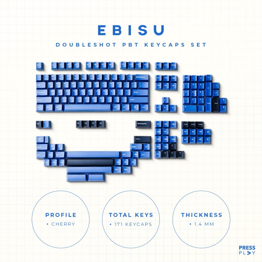 EBISU PBT Doubleshot Keycaps Keycap Set