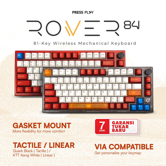 ROVER84 V4 75% Wireless Mechanical Keyboard by Press Play