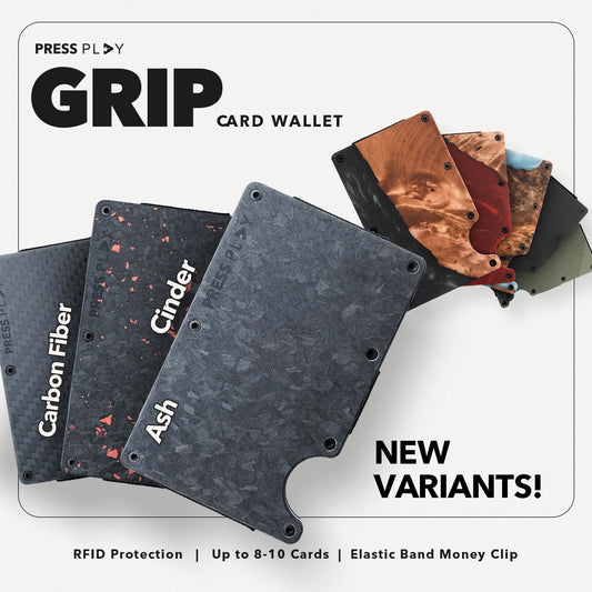 GRIP RFID Carbon Fiber Elastic Card Wallet (with Money Band)