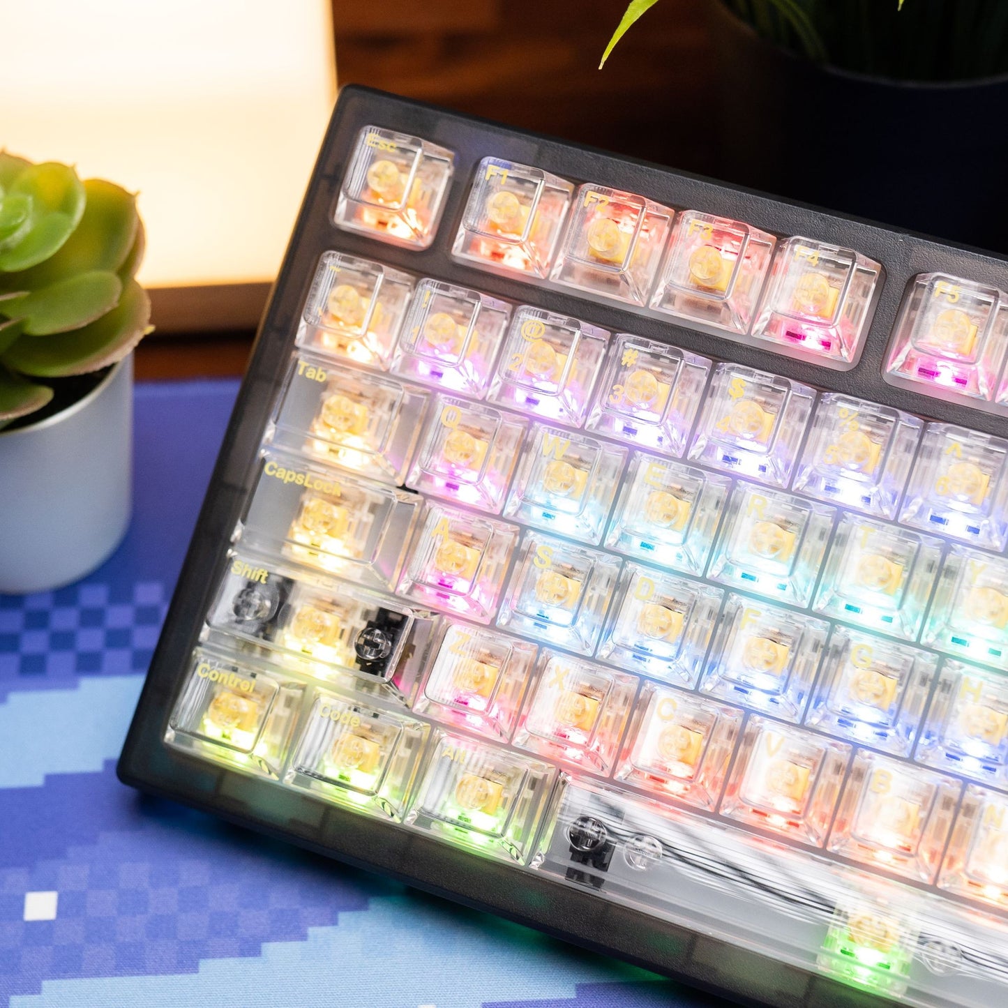ClearCaps V2 Dye Sub Polycarbonate Transparent Keycaps by Press Play