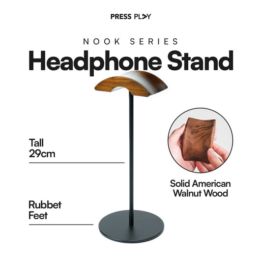 NOOK Wooden Headphone Stand Holder by Press Play