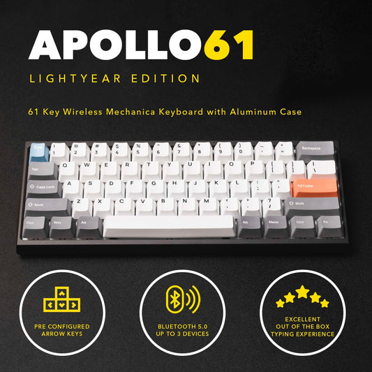 APOLLO61 Lightyear Edition Wireless Aluminum Case Mechanical Keyboard