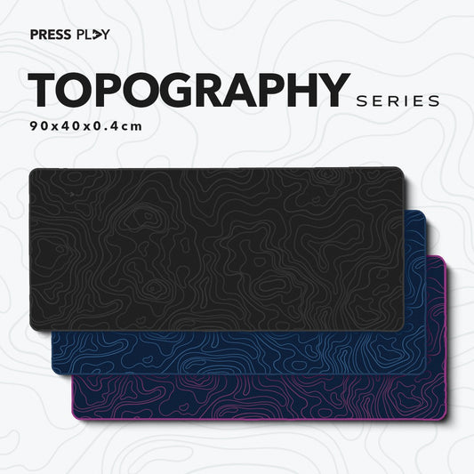 TOPOGRAPHY Series Gaming Mousepad Deskmat by Press Play