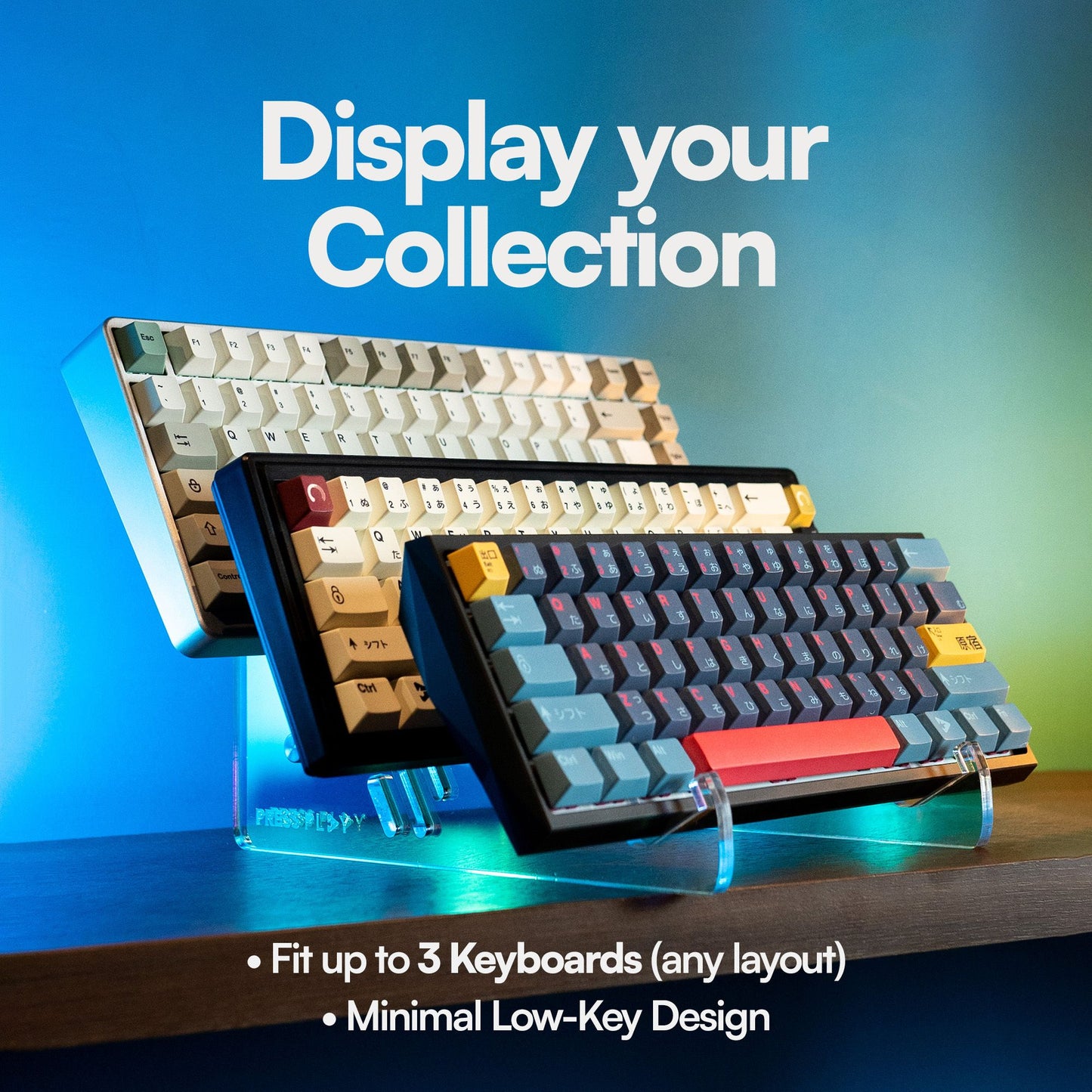 Press Play Acrylic Mechanical Keyboard Stand Holder