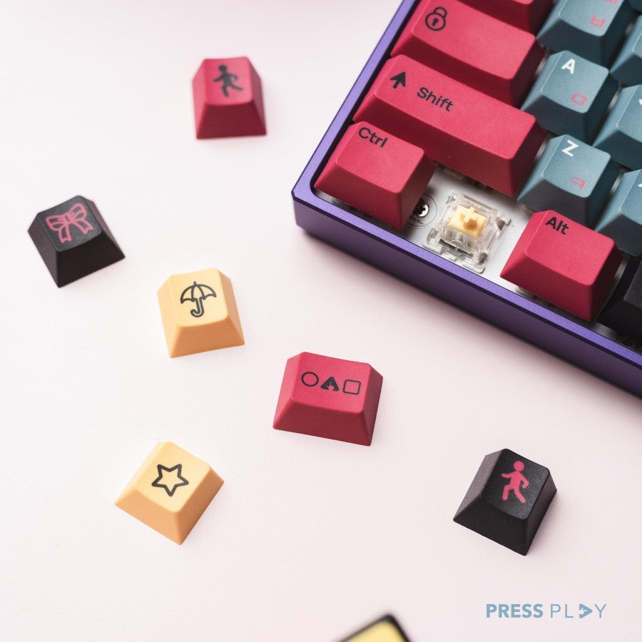 HANGEUL GAME Korean Root PBT Dye Sub Keycaps Keycap Set by Press Play