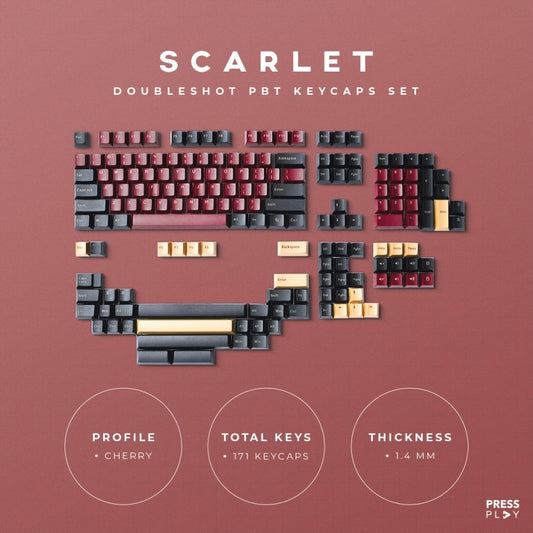 SCARLET PBT Doubleshot Keycaps Keycap Set