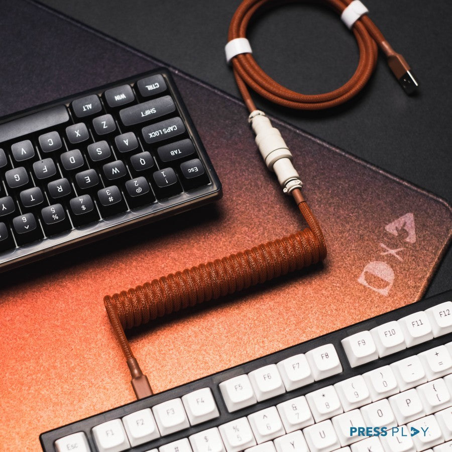Type C Coiled Cable Mechanical Keyboard Aviator