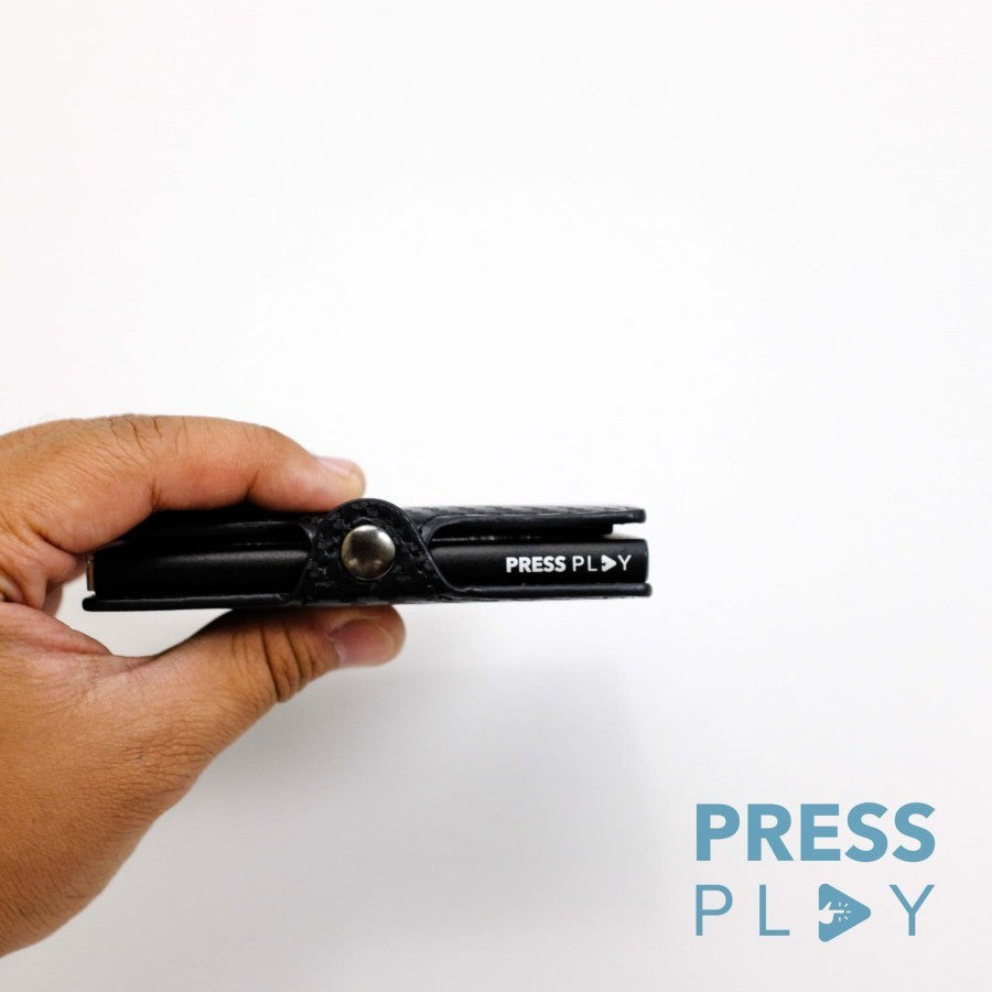 NOIR RFID Carbon Fiber Pop Up Card Case Wallet by Press Play