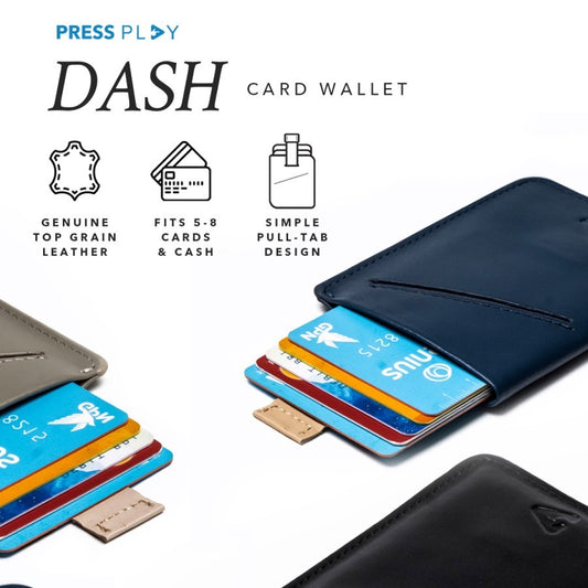DASH Leather Card Wallet Holder by Press Play