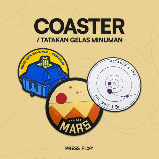 Press Play Coaster / Tatakan Gelas Minuman