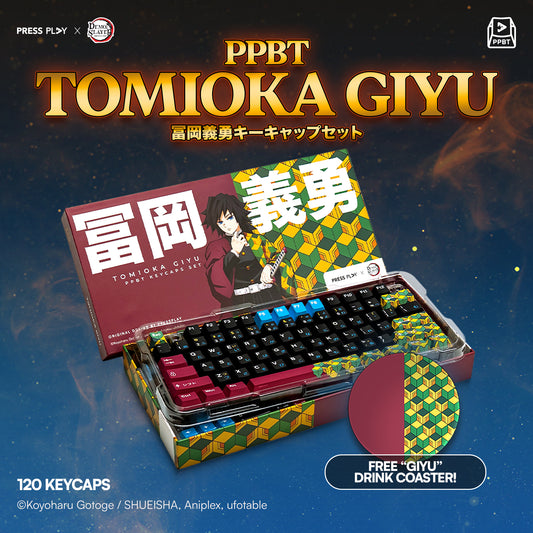 [PRESS PLAY X DEMON SLAYER] PPBT TOMIOKA GIYU Dye Sub Keycaps