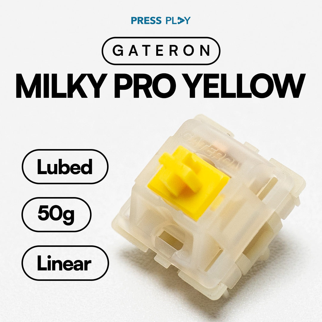 GATERON Milky Yellow Pro KS-3 Linear Switch 60g PCB Mount