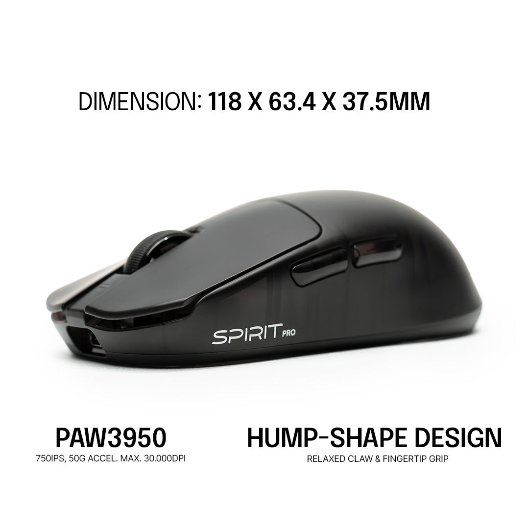SPIRIT Pro 8K PAW3950 Wireless Gaming Mouse