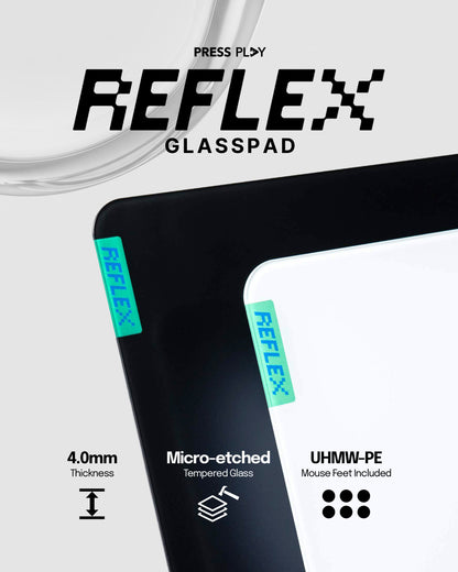 REFLEX Glasspad Micro-Etched Tempered Glass Gaming Mousepad