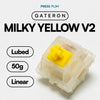 GATERON CAP Milky Yellow KS-25 V2 Linear Switch 50g Plate Mount