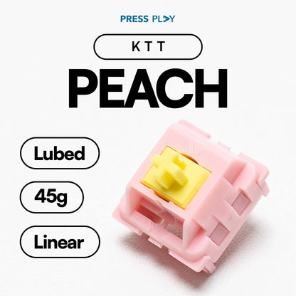 KTT Peach Linear Switch 53g Plate Mount