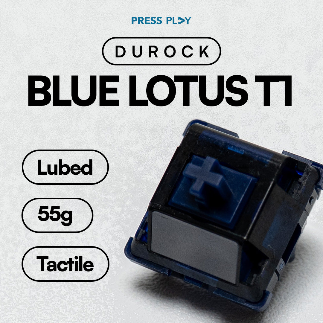 DUROCK Blue Lotus T1 Tactile Switch 65g - PCB Mount