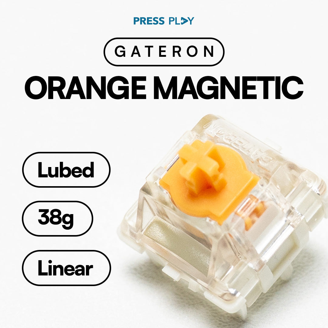 GATERON Magnetic Orange 2.0 Dual-rail 40g Linear Switch