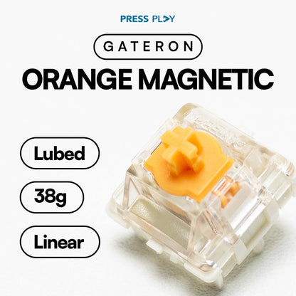 GATERON Magnetic Orange 2.0 Dual-rail 40g Linear Switch