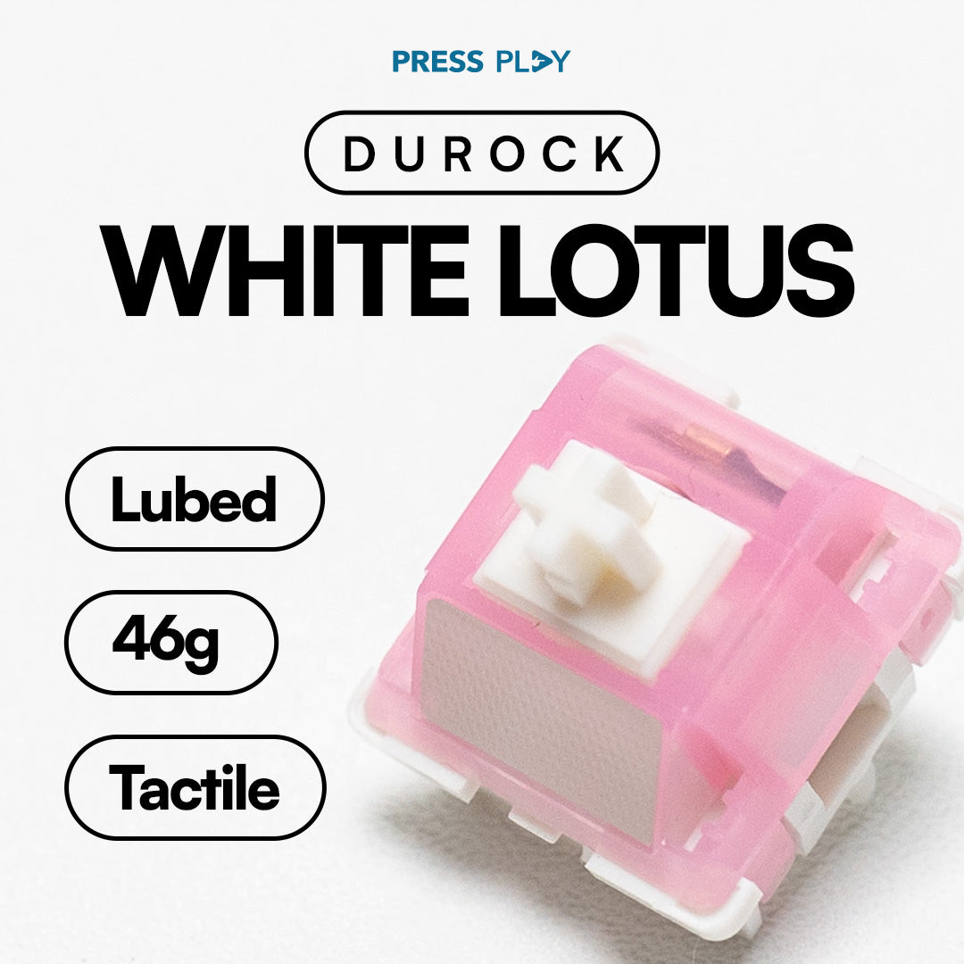 DUROCK White Lotus Light Tactile Switch 56g - PCB Mount